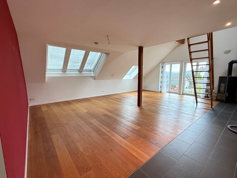 Attraktive Dachwohnung nahe Basel – 105 m², modern & grosszügig mit Klimaanlage und Carport 